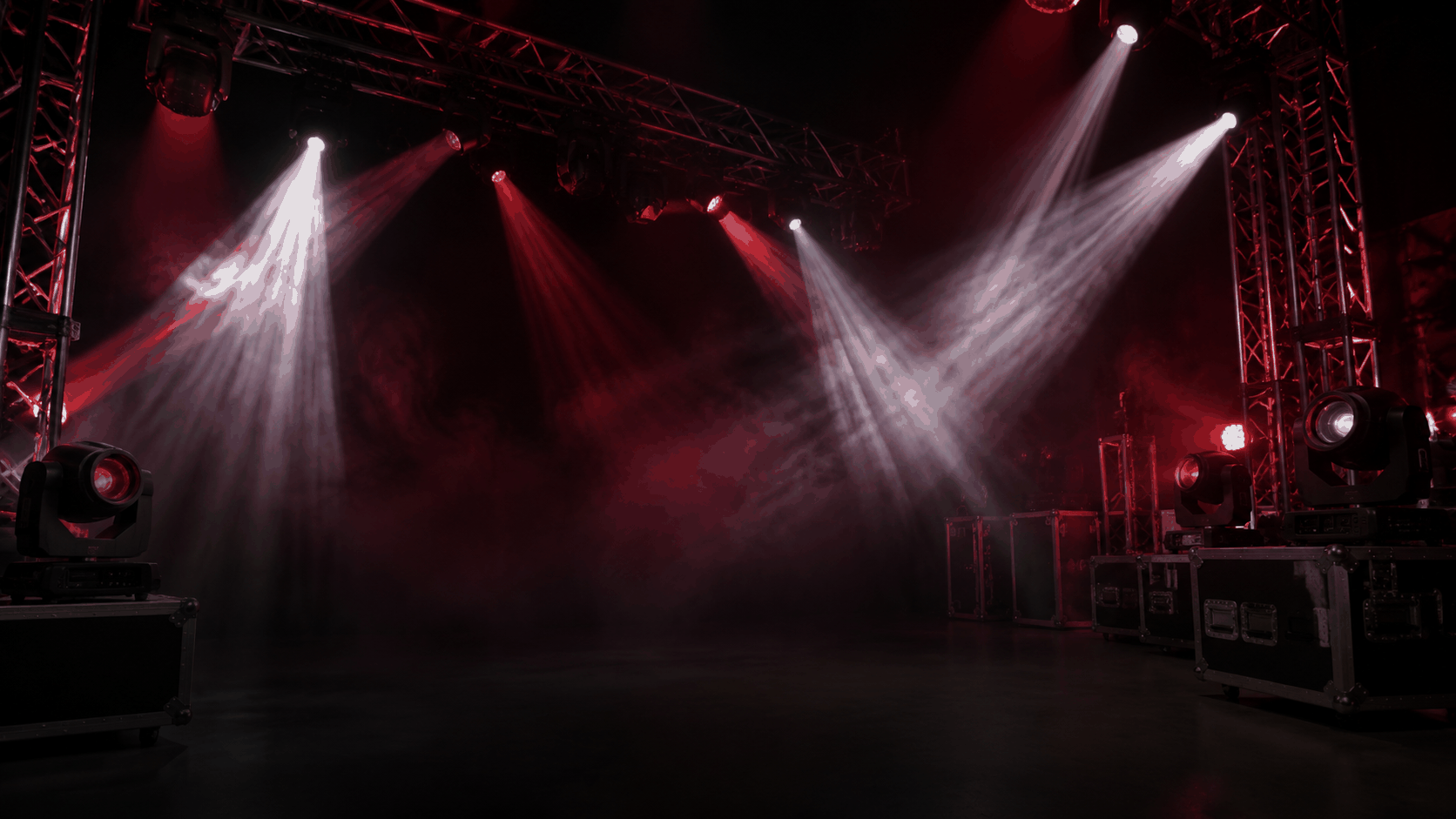 Professional concert lighting, truss, haze, and production equipment